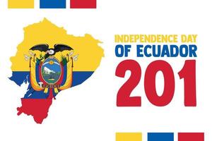 Ecuador onafhankelijkheid dag 201 th vector