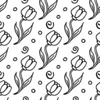 naadloos bloemen patroon. tekening achtergrond met bloemen. voorjaar patroon vector