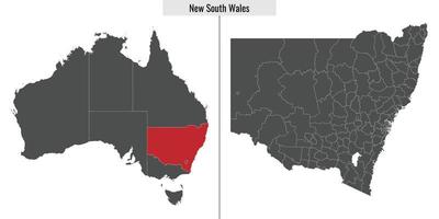 kaart staat van Australië vector