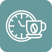 koffie tijd icoon vector ontwerp