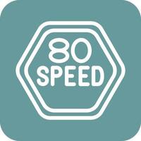80 snelheid begrenzing icoon vector ontwerp