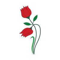 rad roos bloemen logo voorstellen vector