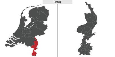 kaart regio van Nederland vector