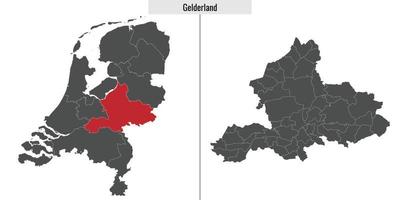 kaart regio van Nederland vector