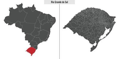 kaart staat van Brazilië vector