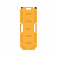 jerrycan platte pictogram ontwerpelement. benzine kan gallon gastank brandstofcontainer geïsoleerd op een witte achtergrond. benzine brandstof bus vectorillustratie in cartoon stijl. brandwerende opslagtank vector