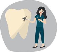 tandarts. tandheelkundig behandeling. tandheelkunde. hoog kwaliteit vector illustratie.