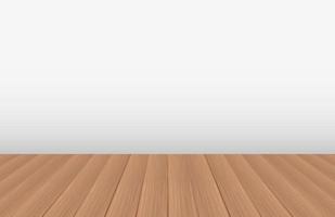 lege ruimte met een echte houten vloer vector