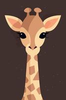 vector illustratie baby giraffe