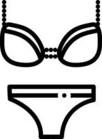 lijn pictogram voor lingerie vector