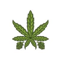 cannabis marihuana blad ontwerp illustratie vector