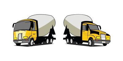 cartoon illustratie betonnen vrachtwagens ontwerp illustratie vector