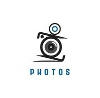klassiek fotografiecamera logo-ontwerp vector