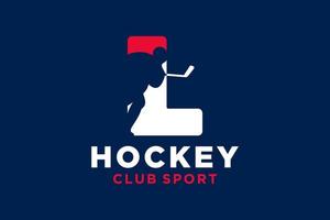 vector initialen brief l met hockey creatief meetkundig modern logo ontwerp.