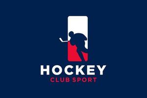 vector initialen brief ik met hockey creatief meetkundig modern logo ontwerp.
