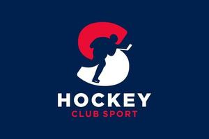 vector initialen brief s met hockey creatief meetkundig modern logo ontwerp.