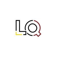 abstract brief lq logo ontwerp met lijn verbinding voor technologie en digitaal bedrijf bedrijf. vector