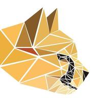 veelhoekige abstracte geometrische driehoek cheetah. laag poly kleur hoofd vector