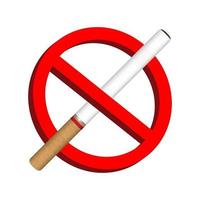 geen rook sigaret pictogram tekenen vector