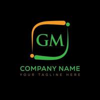 gm brief logo creatief ontwerp. gm uniek ontwerp. vector