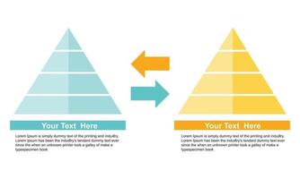 piramide infographics sjabloon. vector illustratie.