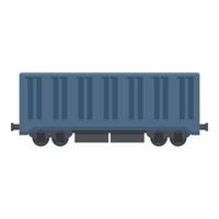 metaal wagon lading icoon tekenfilm vector. trein goederen vector