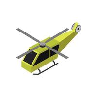 isometrische helikopter op achtergrond vector