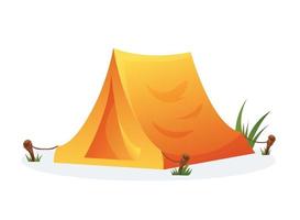 tent camping in buitenshuis reizen vector illustratie