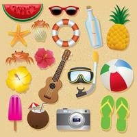 zomer strand item reeks vector