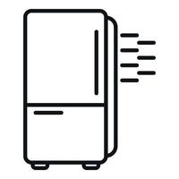 oud koelkast icoon schets vector. reparatie onderhoud vector