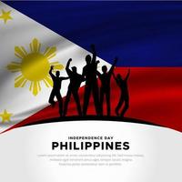 Filippijnen onafhankelijkheid dag ontwerp vector geschikt voor poster, sociaal media, banier, folder en backdrop