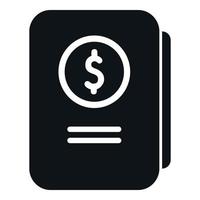 map geld document icoon gemakkelijk vector. bank financiën vector