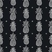 naadloos ananas patroon. tekening vector met ananas. wijnoogst ananas patroon