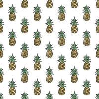 naadloos ananas patroon. tekening vector met ananas. wijnoogst ananas patroon