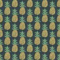 naadloos ananas patroon. tekening vector met ananas. wijnoogst ananas patroon