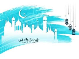 eid mubarak moslim religieus festival achtergrond ontwerp vector