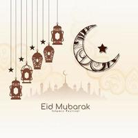 eid mubarak moslim religieus festival achtergrond ontwerp vector