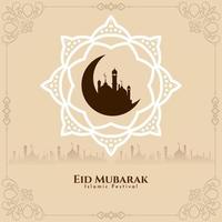 eid mubarak Islamitisch festival mooi groet achtergrond ontwerp vector