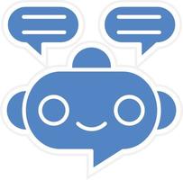 Chatbot icoon vetor stijl vector