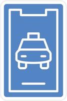 mobiel taxi vector icoon ontwerp