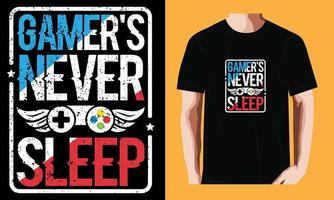 gamers nooit slaap vector