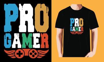 pro gamer t overhemd ontwerp vector