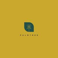 palm boom met huis logo ontwerp vector