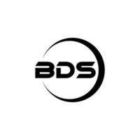 bds brief logo ontwerp in illustratie. vector logo, schoonschrift ontwerpen voor logo, poster, uitnodiging, enz.