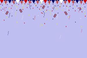 viering uk unie jack vlag achtergrond vector illustratie partij en verjaardag achtergrond