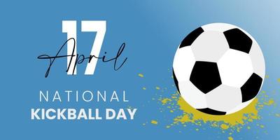 nationaal kickball dag is een openbaar vakantie gevierd, sport- persoon van verschillend velden, banier, poster. vector