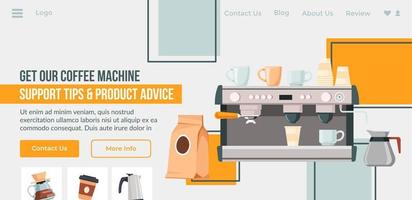 krijgen onze koffie machine ondersteuning tips en advies vector