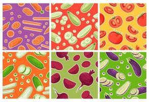 decoratief patroon reeks met natuurlijk gezond voedsel vector