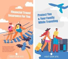 financieel reizen verzekering voor jij, beschermen familie vector