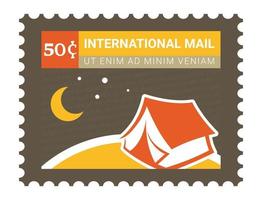 Internationale mail, post- onderhoud en uitdrukken vector